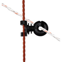 10x Gallagher Click-on Insulators for Spring Steel Posts