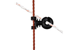 10x Gallagher Click-on Insulators for Spring Steel Posts
