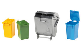 Bruder 4 Garbage can set 1:16