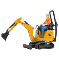 Bruder JCB micro excavator 8010 CTS+construction worker 1:16