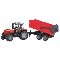 Bruder Massey Ferguson 7480 with tipping trailer  1:16