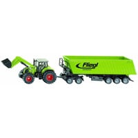 Siku Claas with frontloader, Dolly and tipping trailer 1:50