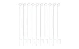 10x Pulsara Pigtail Post 3ft 3in / 1m - White - Double Pin