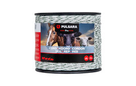 Pulsara Pro Electric Fence Cord 6mm x 500m -  White/Green