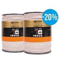 2x 500m Duopack Gallagher TurboLine - Braided Rope - White