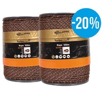 Duopack Gallagher Turboline Rope Braided 2x 500 m - Terra