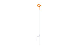 10x Gallagher Spring Coated Steel Pigtail Post 3ft 3in / 1m- Orange/White