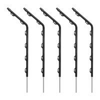 5x Gallagher Garden/Pond Post - 2ft 1in / 65cm - Black