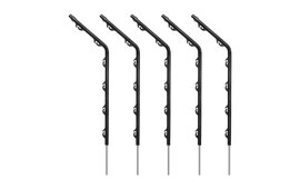 5x Gallagher Garden/Pond Post - 2ft 1in / 65cm - Black