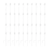 10x Gallagher Spring Steel Quattro Posts 3ft 3in / 1m - White