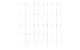 10x Gallagher Spring Steel Quattro Posts 3ft 3in / 1m - White