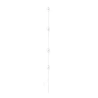 10x Gallagher Spring Steel Quattro Posts 3ft 3in / 1m - White