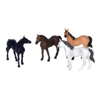 4x Kidsglobe Horses figures - Mixed Colours 1:32