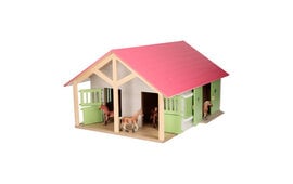 Kidsglobe Horse stable with 2 stalls and storage 1:24