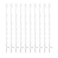 10x Mobile Fencing Post 3ft 5in / 1.05m - With One Foot Step - White