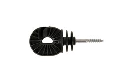 250x Gallagher Screw-in Insulator Super - Black  - for Wooden Fence Posts