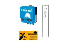 Elephant M65 Mains Electric Fence Energiser 230V Bundle - Incl. Earth Stake and Warning Sign