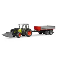 Bruder Claas Nectis 267 F with frontloader and tipping trailer 1:16