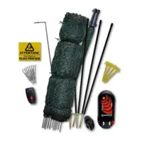 Hotline 110cm x 50m Poultry Netting Kit - Mains/Battery- Green Netting (Complete Fencing Bundle)