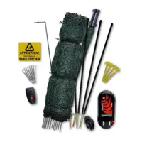 Hotline 50m Poultry Netting Kit - Mains/Battery- Green Netting (Complete Fencing Bundle)