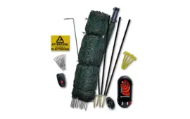 Hotline 110cm x 50m Poultry Netting Kit - Mains/Battery- Green Netting (Complete Fencing Bundle)