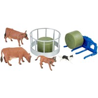 Metallic Olive Green Valtra Set - Tractor + Farm Animals