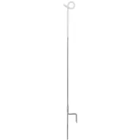 10x Strainrite Gold foot Top Pigtail Metal Post 3ft 5in / 104cm - 7mm Diameter - White