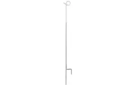 10x Strainrite Gold foot Top Pigtail Metal Post 3ft 5in / 104cm - 7mm Diameter - White