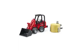 Bruder Schäffer 2034 with Bale Gripper and 1 Round Bale 1:16