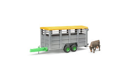 Bruder Livestock Trailer with 1 Cow 1:16