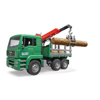 Bruder MAN TGA Timber Lorry / Truck with Loading Crane and 3 Trunks  1:16