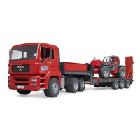Bruder MAN TGA Low Loader with Manitou Telehandler 1:16