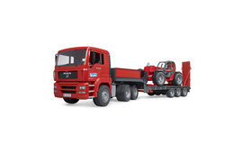 Bruder MAN TGA Low Loader with Manitou Telehandler 1:16