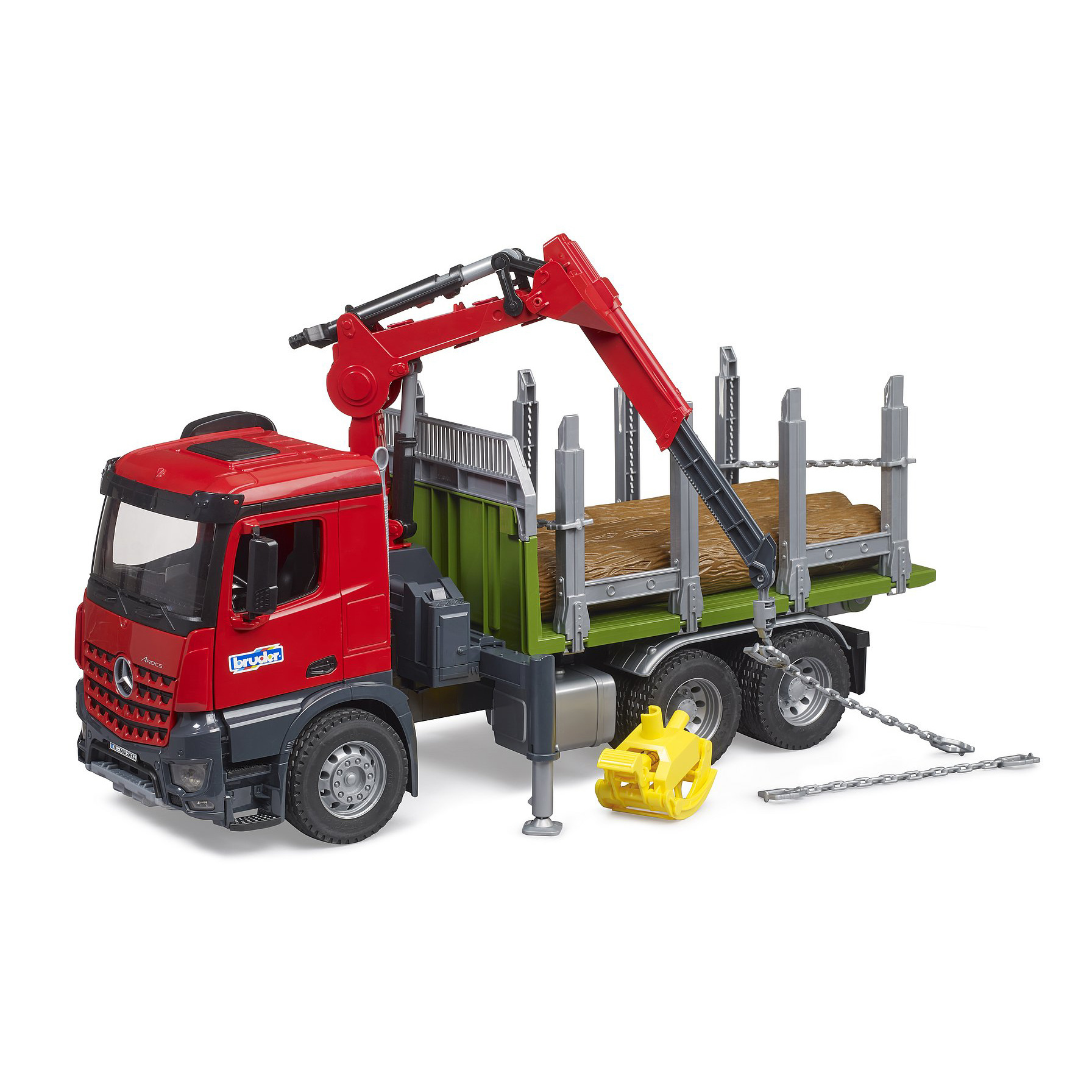 Bruder MB Arocs Timber Transport Truck with Crane + 3 Logs 1:16
