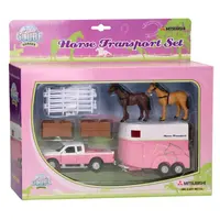 Van Manen Kids Globe Traffic Tractor With Trailer Die Cast (with Light And Sound, Pink) 510241