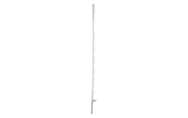 10x Hotline Pasture Fence Posts 4ft 6in / 136cm  - White - with Footstep