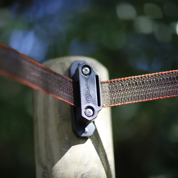 Tape on fence post