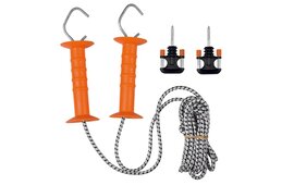 Gallagher Elastic Rope Gate Set  With Double Handles - up to 11 m - White