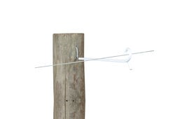 10x Gallagher Offset Pigtail Insulator 40 cm - White - for Wooden Fence
