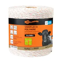 Gallagher Vidoflex 9 TurboLine Polywire 400 m - White