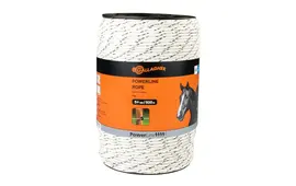 Gallagher PowerLine Braided Electric Fence Rope 500 m - White