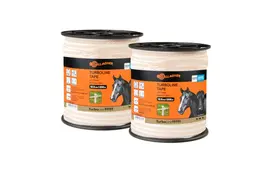 2x 200 m Duopack TurboLine tape 12,5 mm - Fencing Tape - white