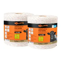 2x 400m Duopack Gallagher Vidoflex 9 TurboLine Polywire - White