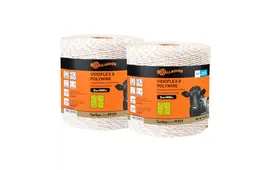 2x 400m Duopack Gallagher Vidoflex 9 TurboLine Polywire - White