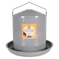 Coated Enamelled Metal Drinker - Vintage style - 10L for up to 12 Chickens