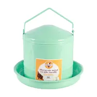 Coated Enamelled Metal Drinker - Vintage style - 3L for up to 4 Chickens