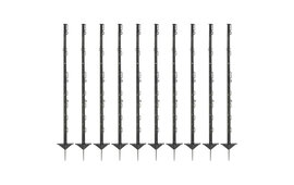 10x Pulsara Mobile Fencing Post Pro 3ft 5in / 1.05m - 10 Wire/Tape Loops - Black