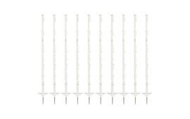 10x Pulsara Mobile Fencing Post Pro - 3ft 5in / 1.05m - With 10 Wire/Tape Loops - White