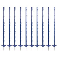 10x Pulsara Mobile Fencing Post Pro 3ft 5in / 1.05m - 10 Wire/Tape Loops - Blue