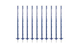 10x Pulsara Mobile Fencing Post Pro 3ft 5in / 1.05m - 10 Wire/Tape Loops - Blue
